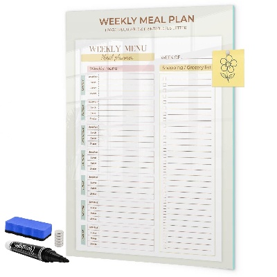 Tableau magnétique effaçable Plan de repas pour chaque semaine
