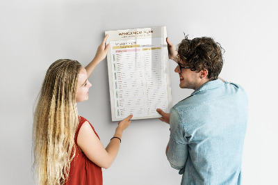 Tableau magnétique effaçable Plan de repas pour chaque semaine