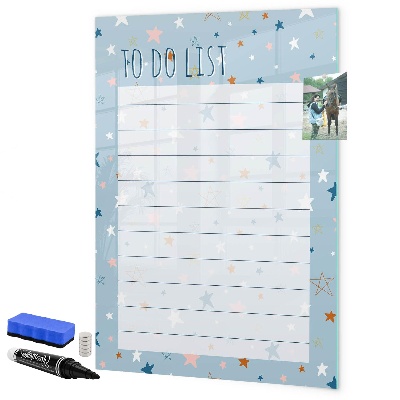 Tableau effaçable magnétique Liste de choses à faire avec espace pour les photos