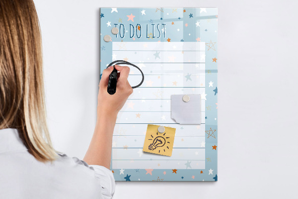 Tableau effaçable magnétique Liste de choses à faire avec espace pour les photos