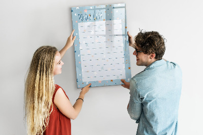 Tableau effaçable magnétique Liste de choses à faire avec espace pour les photos