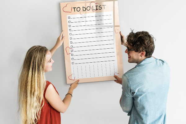 Tableau magnétique effaçable Liste de choses à faire avec espace pour les photos