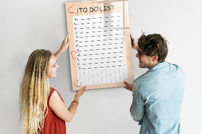 Tableau magnétique effaçable Liste de choses à faire avec espace pour les photos
