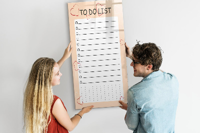 Tableau magnétique effaçable Liste de choses à faire avec espace pour les photos