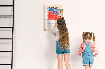 Tableau magnétique effaçable Liste de choses à faire avec espace pour les photos