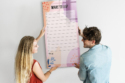 Tableau magnétique effaçable Agenda avec espace pour photos