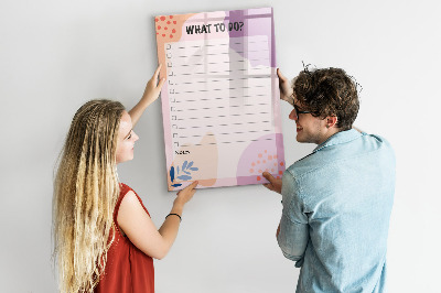 Tableau magnétique effaçable Agenda avec espace pour photos