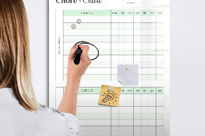 Tableau effaçable magnétique Planificateur de tâches ménagères pour la famille