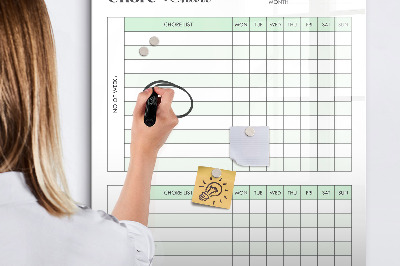 Tableau effaçable magnétique Planificateur de tâches ménagères pour la famille