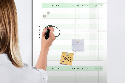 Tableau effaçable magnétique Planificateur de tâches ménagères pour la famille