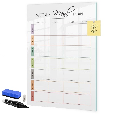 Tableau effaçable magnétique Planificateur de repas pour toute la semaine
