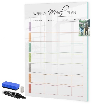 Tableau effaçable magnétique Planificateur de repas pour toute la semaine