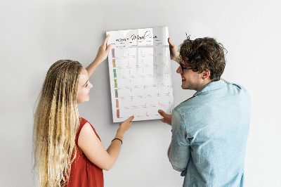 Tableau effaçable magnétique Planificateur de repas pour toute la semaine