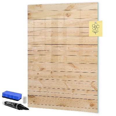 Tableau effaçable magnétique Tableau de notes sur fond en bois