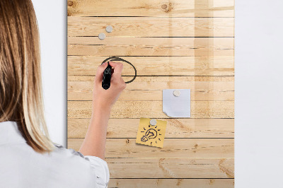 Tableau effaçable magnétique Tableau de notes sur fond en bois