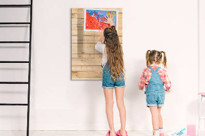 Tableau effaçable magnétique Tableau de notes sur fond en bois