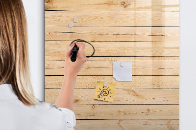 Tableau effaçable magnétique Tableau de notes sur fond en bois