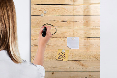 Tableau effaçable magnétique Tableau de notes sur fond en bois