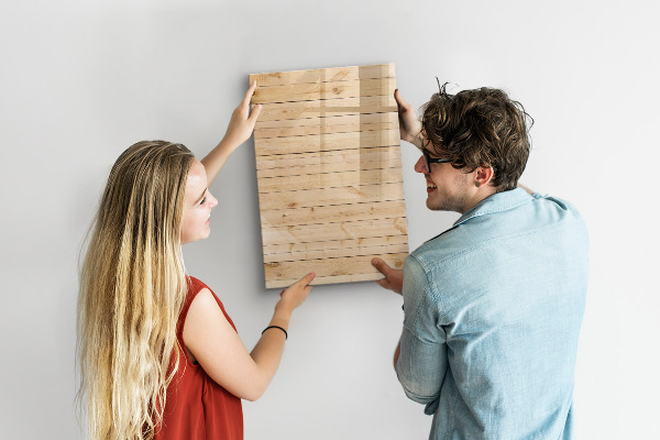 Tableau effaçable magnétique Tableau de notes sur fond en bois