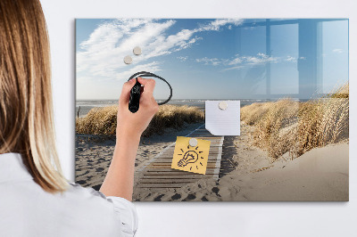 Tableau effaçable magnétique Plage, souvenirs et créativité en photos