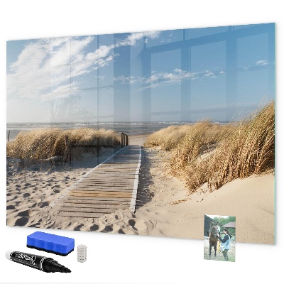 Tableau effaçable magnétique Plage, souvenirs et créativité en photos