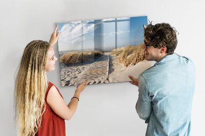 Tableau effaçable magnétique Plage, souvenirs et créativité en photos