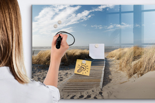 Tableau effaçable magnétique Plage, souvenirs et créativité en photos