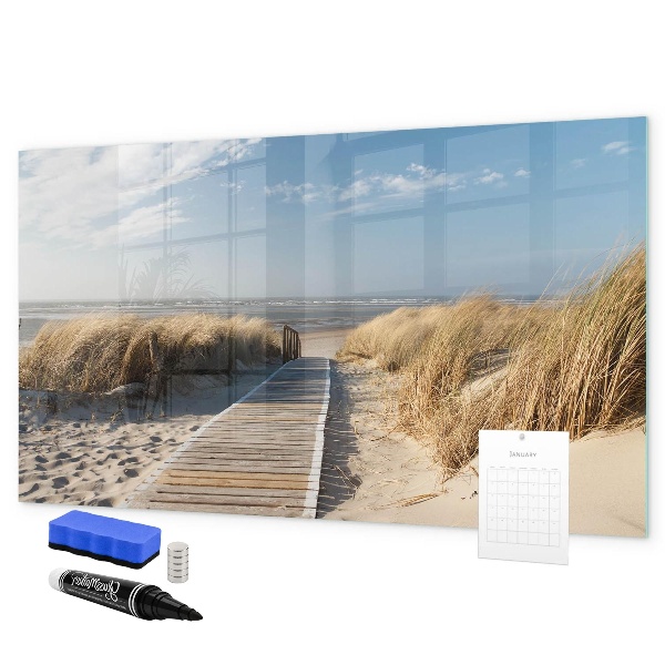 Tableau effaçable magnétique Plage, souvenirs et créativité en photos
