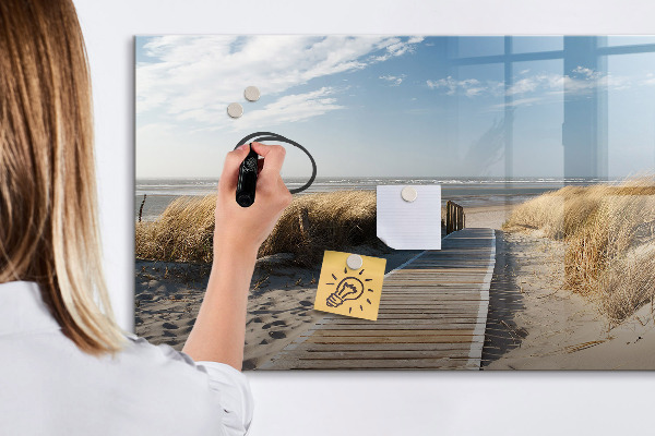 Tableau effaçable magnétique Plage, souvenirs et créativité en photos