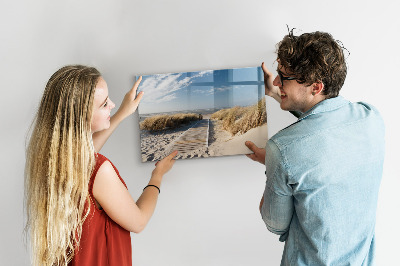 Tableau effaçable magnétique Plage, souvenirs et créativité en photos