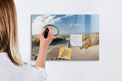 Tableau effaçable magnétique Plage, souvenirs et créativité en photos