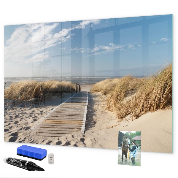 Tableau effaçable magnétique Plage, souvenirs et créativité en photos