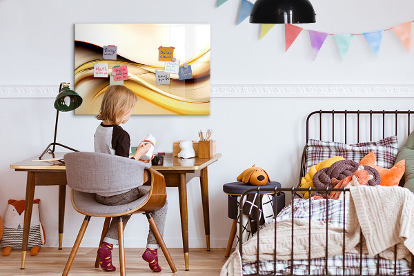 Tableau effaçable magnétique Un espace moderne pour présenter des photos