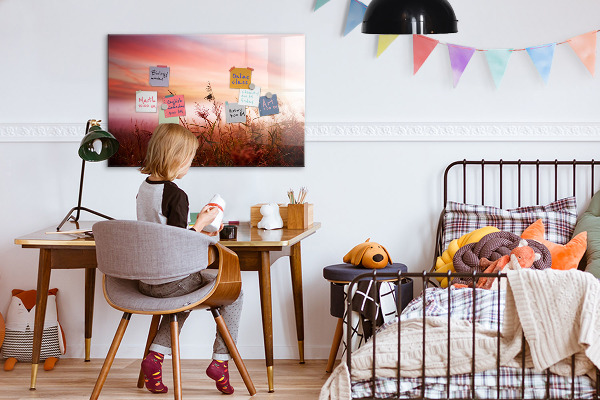 Tableau magnétique effaçable Un espace créatif pour présenter des photos