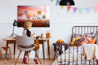 Tableau magnétique effaçable Un espace créatif pour présenter des photos