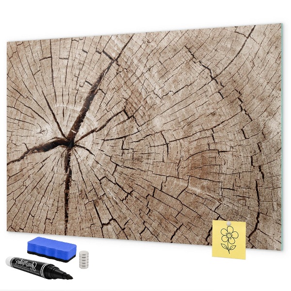 Tableau magnétique effaçable Design naturel avec espace pour les photos