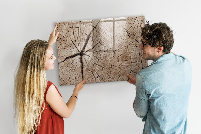 Tableau magnétique effaçable Design naturel avec espace pour les photos