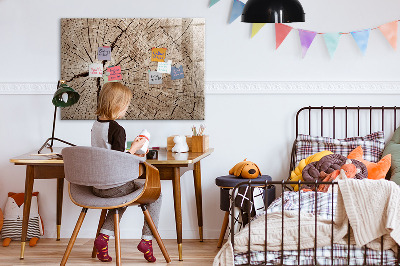 Tableau magnétique effaçable Design naturel avec espace pour les photos