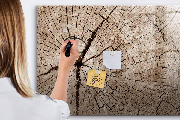 Tableau magnétique effaçable Design naturel avec espace pour les photos