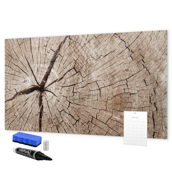 Tableau magnétique effaçable Design naturel avec espace pour les photos