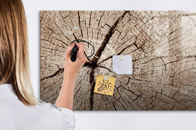 Tableau magnétique effaçable Design naturel avec espace pour les photos