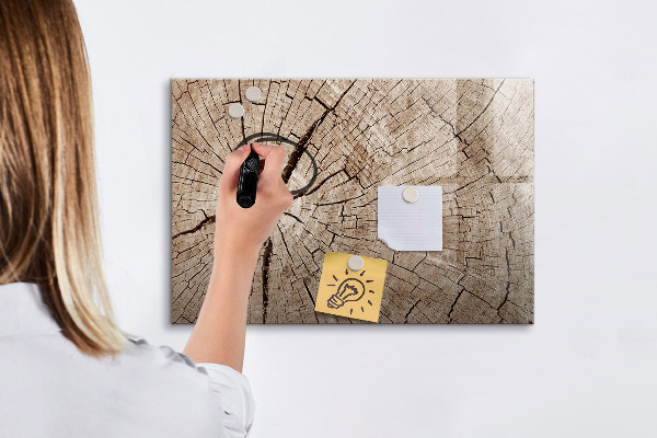 Tableau magnétique effaçable Design naturel avec espace pour les photos