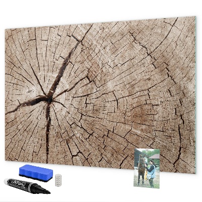 Tableau magnétique effaçable Design naturel avec espace pour les photos
