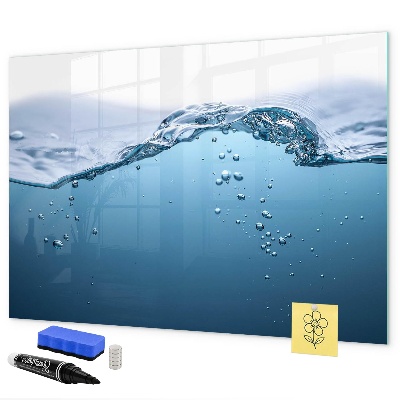 Tableau effaçable magnétique Fond aquatique avec photos et accessoires