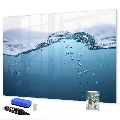 Tableau effaçable magnétique Fond aquatique avec photos et accessoires