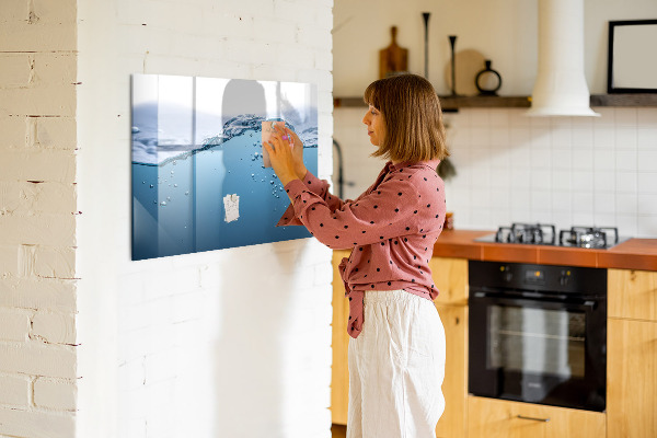 Tableau effaçable magnétique Fond aquatique avec photos et accessoires