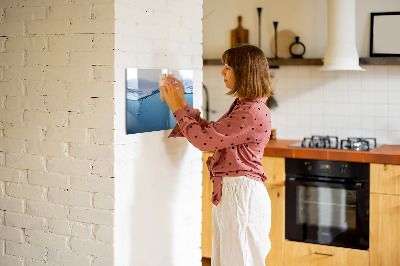 Tableau effaçable magnétique Fond aquatique avec photos et accessoires