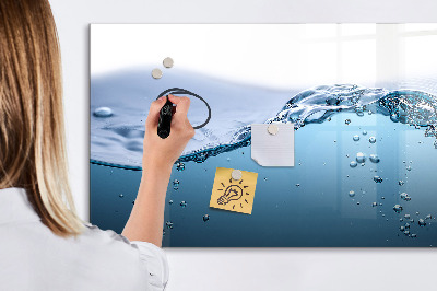 Tableau effaçable magnétique Fond aquatique avec photos et accessoires