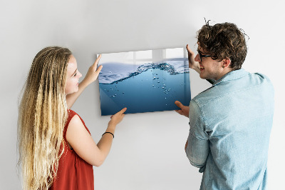 Tableau effaçable magnétique Fond aquatique avec photos et accessoires