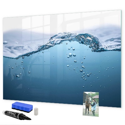 Tableau effaçable magnétique Fond aquatique avec photos et accessoires